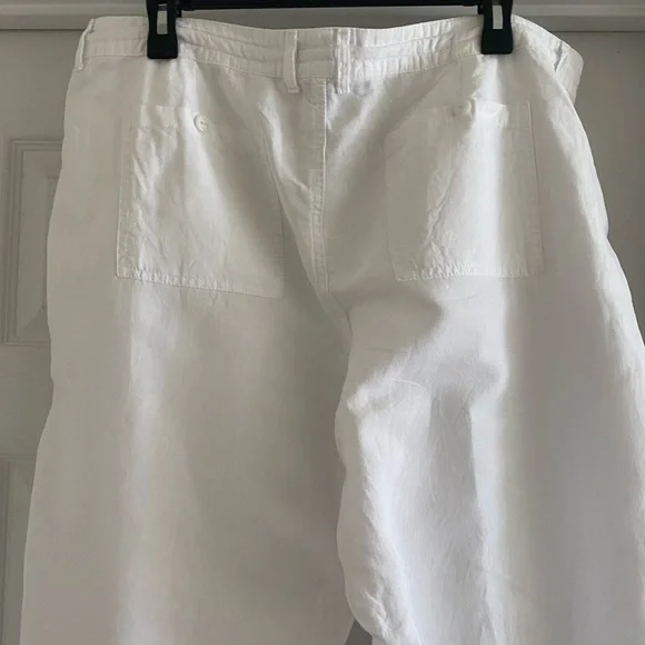 White Linen Pants - Picture 2 of 4